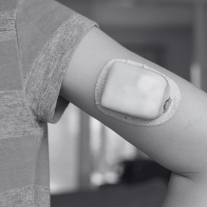 person wearing Omnipod device